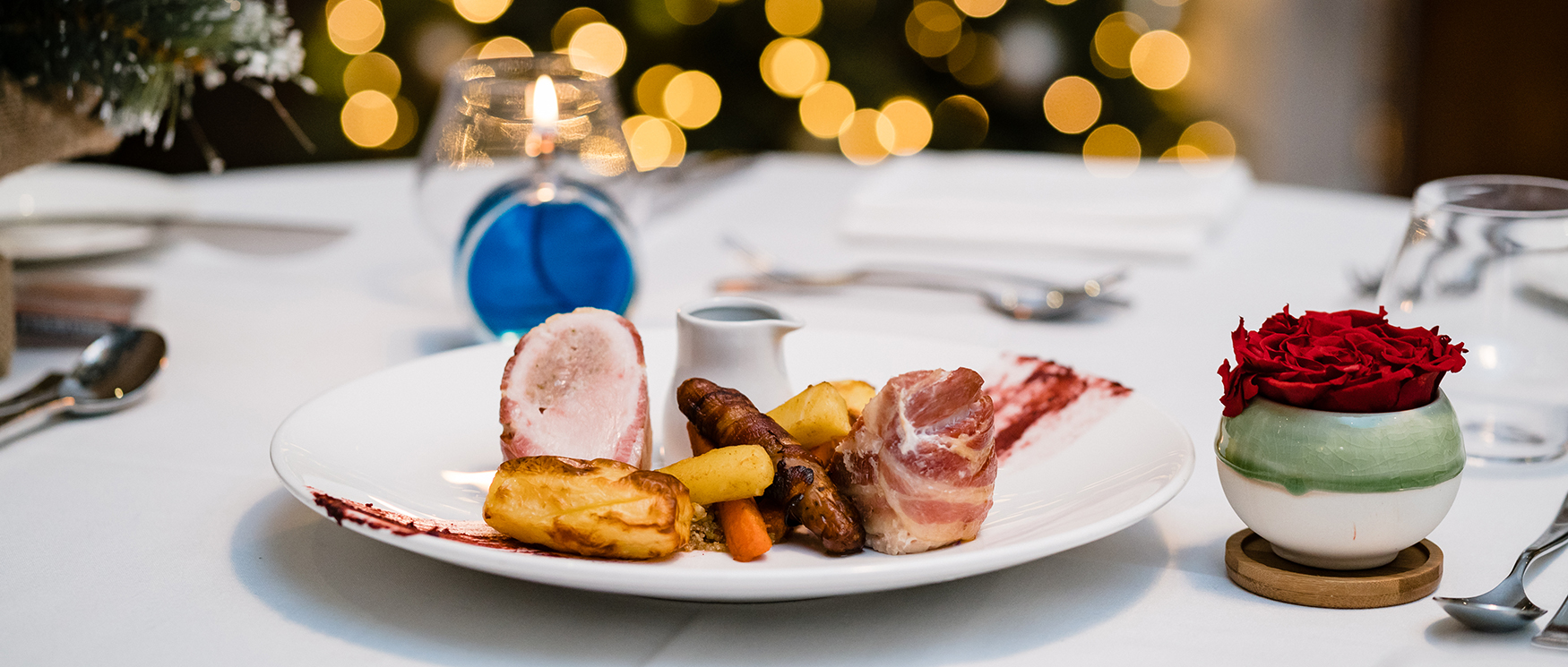 Christmas dinner at Oakley Hall Hotel, Hampshire